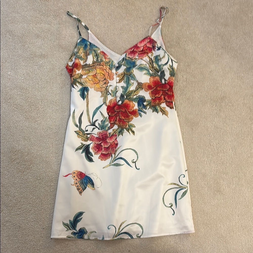 Floral Slip Dress with Colorful Design